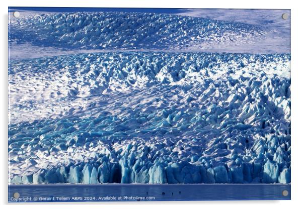 Fjallsarlon glacier, southern Iceland Acrylic by Geraint Tellem ARPS