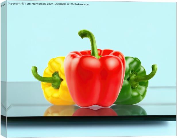 Peppers Canvas Print by Tom McPherson