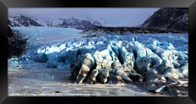 Fjallsarlon glacier, southern Iceland Framed Print by Geraint Tellem ARPS