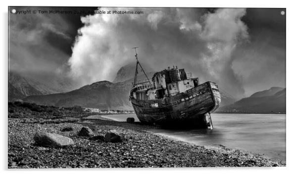 Corpach Wreck Mono Acrylic by Tom McPherson