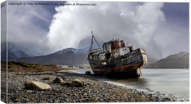 Corpach Wreck Canvas Print by Tom McPherson