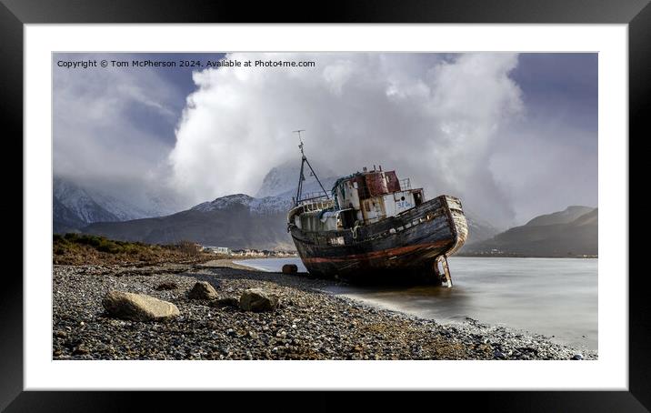 Corpach Wreck Framed Mounted Print by Tom McPherson