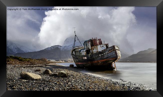 Corpach Wreck Framed Print by Tom McPherson