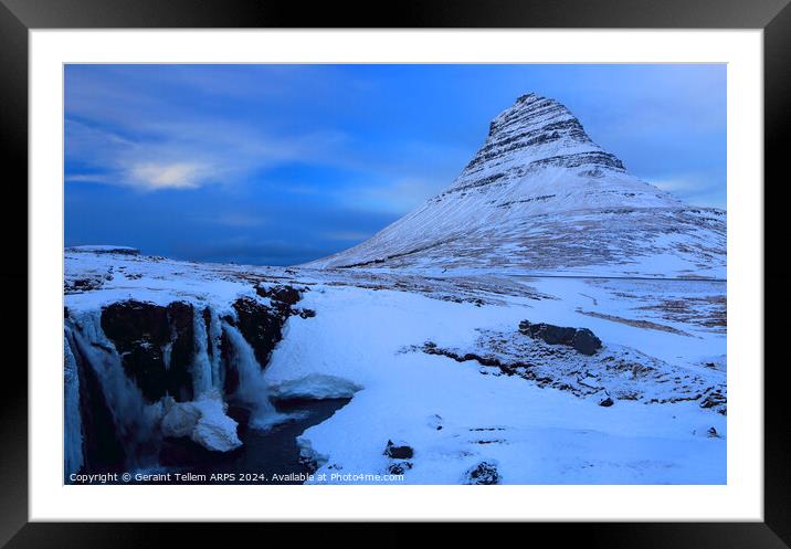 Mount Kirkjufell, Snafellsnes Peninsula, Western Iceland Framed Mounted Print by Geraint Tellem ARPS