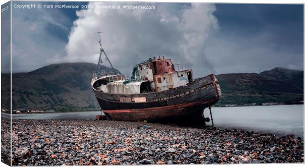 Old Boat of Caol Canvas Print by Tom McPherson