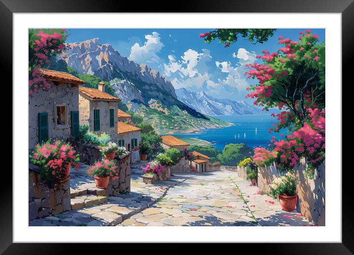 Pollenca Framed Mounted Print by T2 