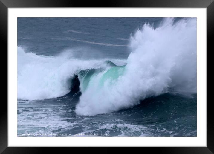 Surf at Reynisfjara Black Sand Beach, southern Iceland Framed Mounted Print by Geraint Tellem ARPS