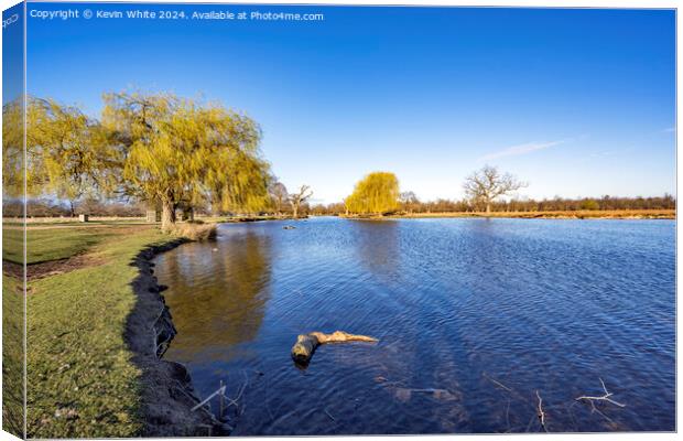 Pure blue sky and pure clear water Canvas Print by Kevin White