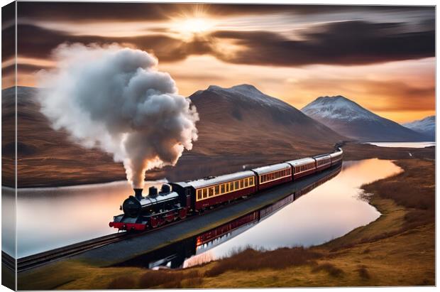 Highland Steam Train Canvas Print by Picture Wizard