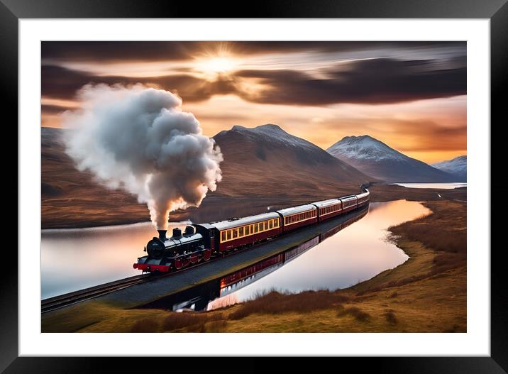 Highland Steam Train Framed Mounted Print by Picture Wizard