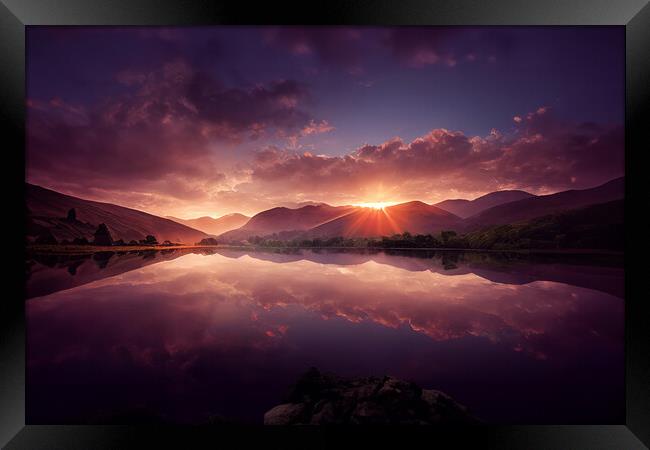 Ullswater sunrise Framed Print by Picture Wizard