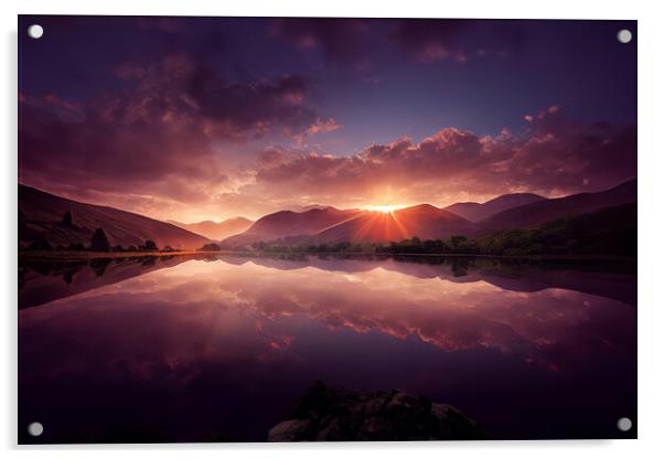 Ullswater sunrise Acrylic by Picture Wizard