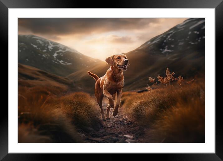 Red Lab Framed Mounted Print by Picture Wizard