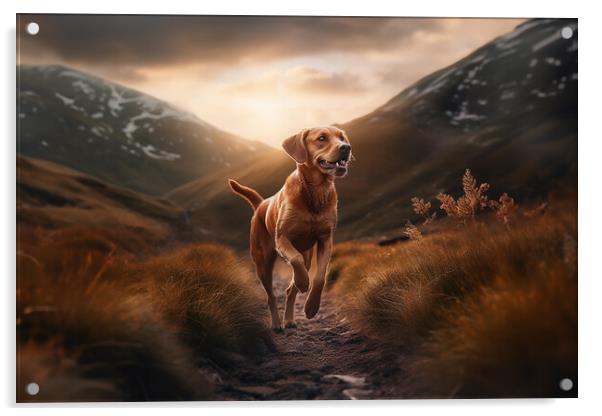 Red Lab Acrylic by Picture Wizard
