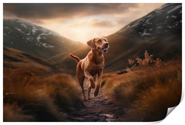 Red Lab Print by Picture Wizard