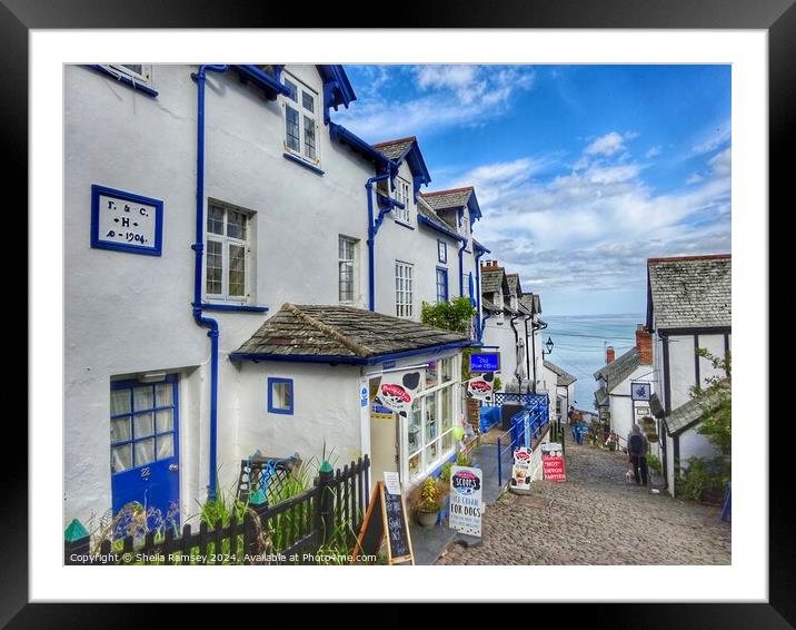 Clovelly Shop Framed Mounted Print by Sheila Ramsey