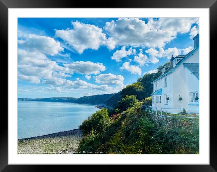 The Coast At Clovelly Framed Mounted Print by Sheila Ramsey