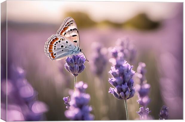 Butterfly Lavender Canvas Print by Picture Wizard