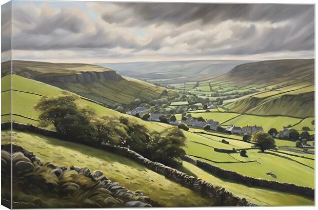 Yorkshire Dales In Oil Canvas Print by Picture Wizard