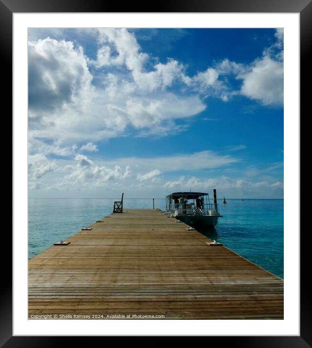 Jetty Grand Turk Framed Mounted Print by Sheila Ramsey