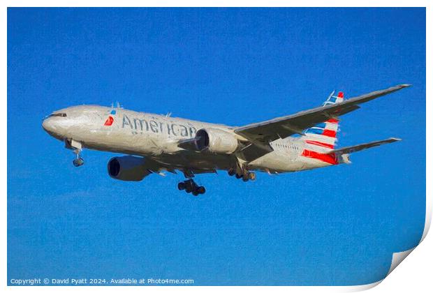 American Airlines Boeing 777 Art Print by David Pyatt