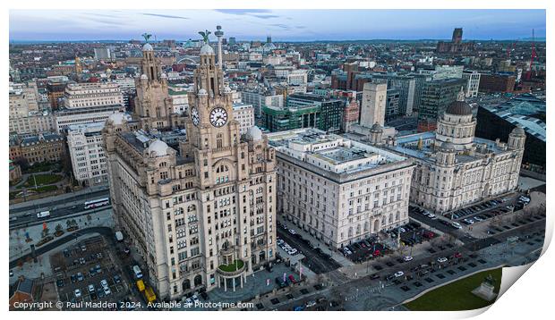 The Three Graces of Liverpool Print by Paul Madden
