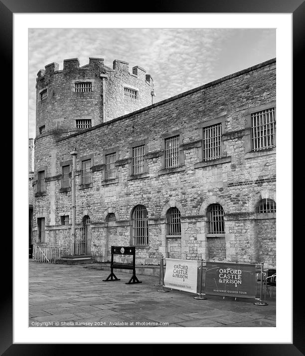 Oxford Castle and Prison Framed Mounted Print by Sheila Ramsey