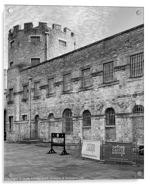 Oxford Castle and Prison Acrylic by Sheila Ramsey