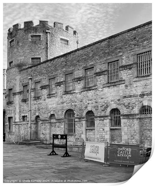 Oxford Castle and Prison Print by Sheila Ramsey