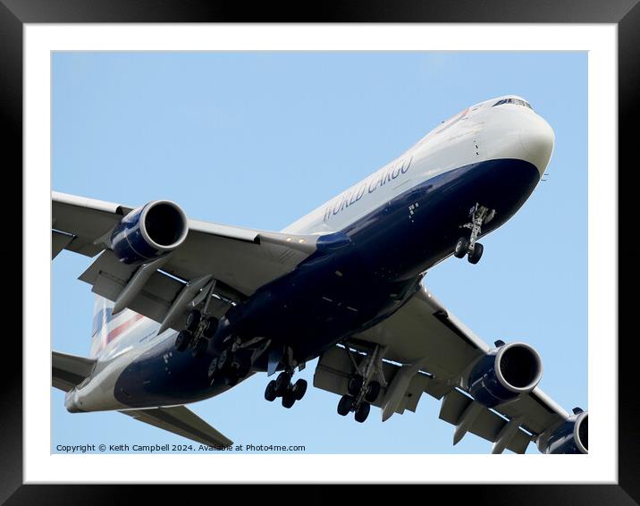 British Airways Boeing 747 Jumbo Jet Framed Mounted Print by Keith Campbell