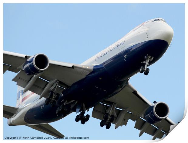 British Airways Boeing 747 Jumbo Jet Print by Keith Campbell