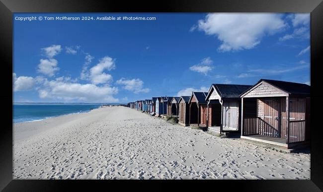 West Wittering Beach Huts Framed Print by Tom McPherson