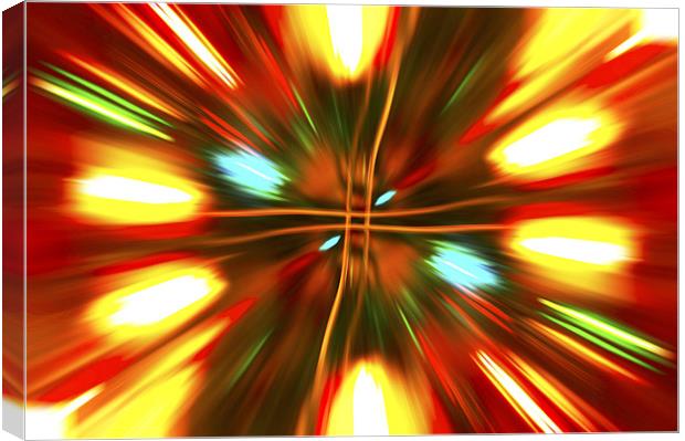 Christmas Light Abstract Canvas Print by Steve Purnell