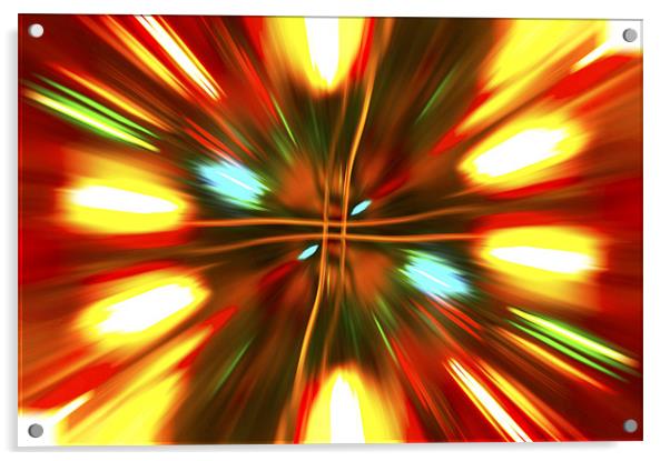 Christmas Light Abstract Acrylic by Steve Purnell