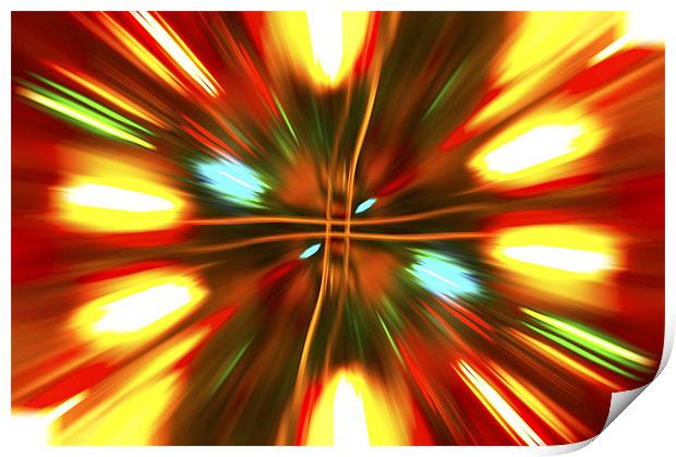 Christmas Light Abstract Print by Steve Purnell