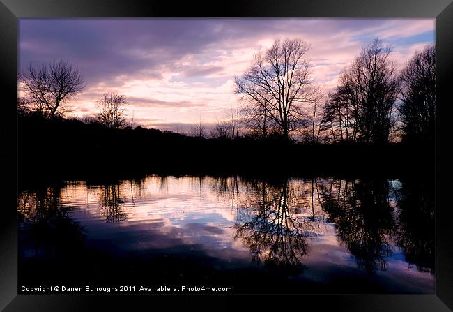 Sunset Reflections Framed Print by Darren Burroughs