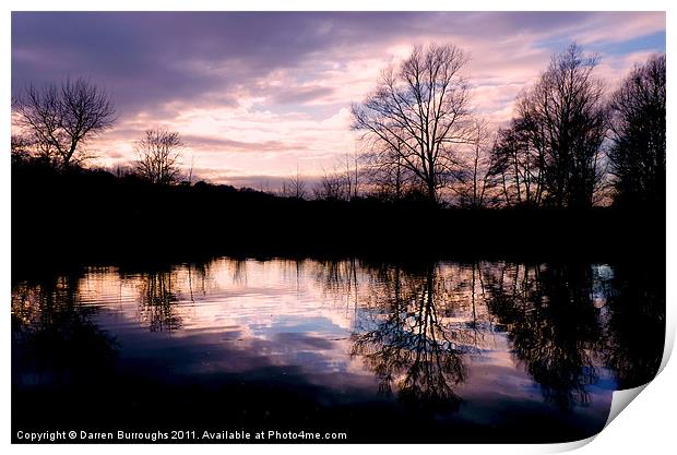 Sunset Reflections Print by Darren Burroughs