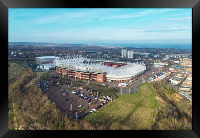 Stadium of Light Framed Print by Apollo Aerial Photography