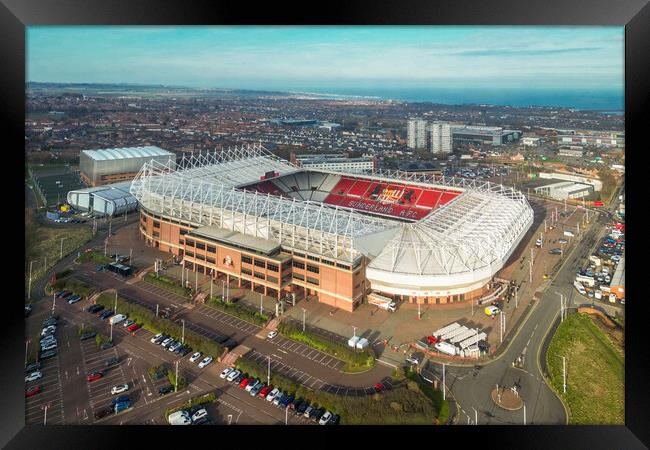 Stadium of Light Framed Print by Apollo Aerial Photography