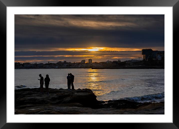 Cascais And Estoril At Sunset In Portugal Framed Mounted Print by Artur Bogacki