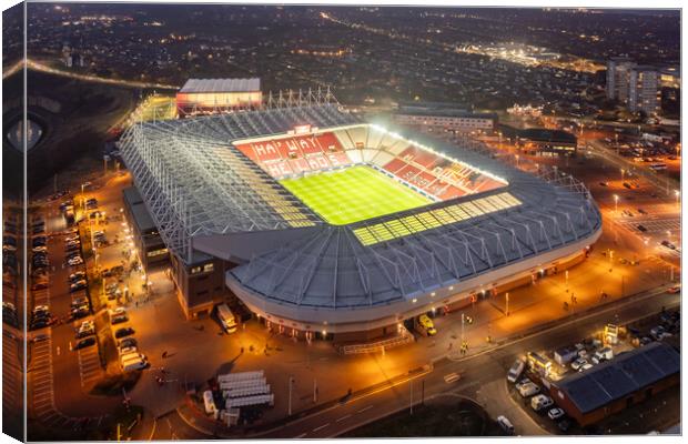 Stadium of Light Game Night Canvas Print by Apollo Aerial Photography