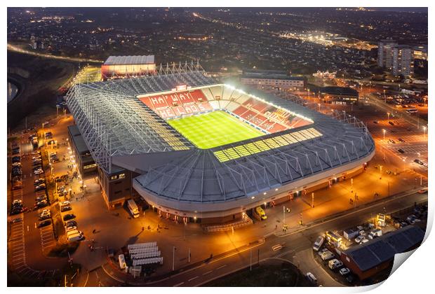 Stadium of Light Game Night Print by Apollo Aerial Photography