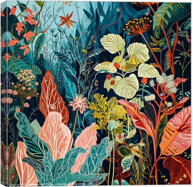 Enchanted Garden Canvas Print by Harold Ninek