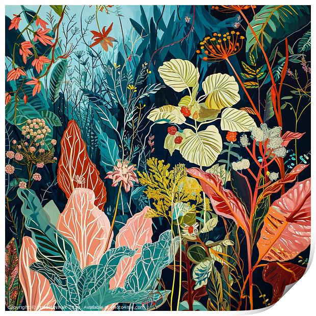 Enchanted Garden Print by Harold Ninek