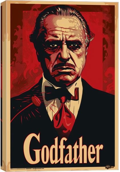 The Godfather Poster Canvas Print by Steve Smith