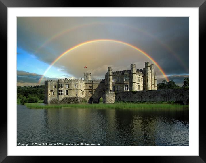 Double Rainbow over Leeds Castle Framed Mounted Print by Tom McPherson