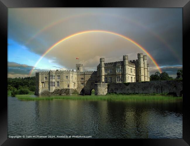 Double Rainbow over Leeds Castle Framed Print by Tom McPherson