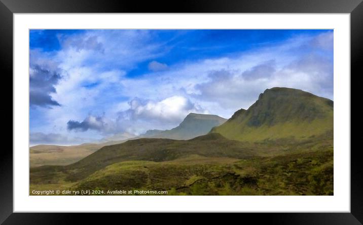 QUIRAING SKYE SCOTLAND SHEEP Framed Mounted Print by dale rys (LP)