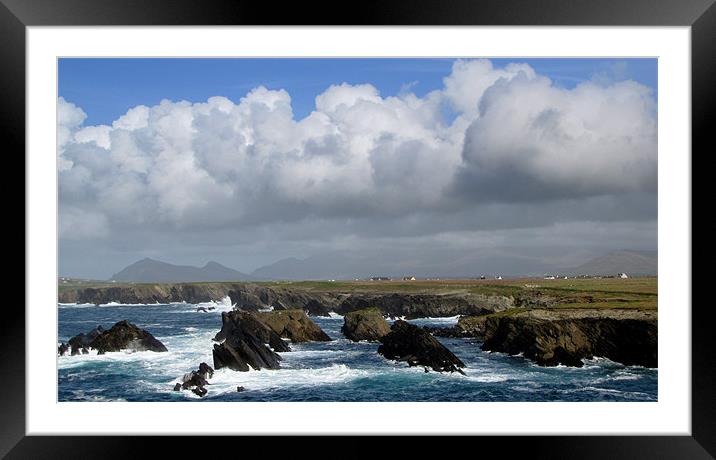Windy Day in Ireland Framed Mounted Print by barbara walsh