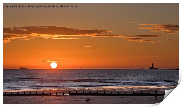 North Sea Sunrise Panorama Print by Jim Jones